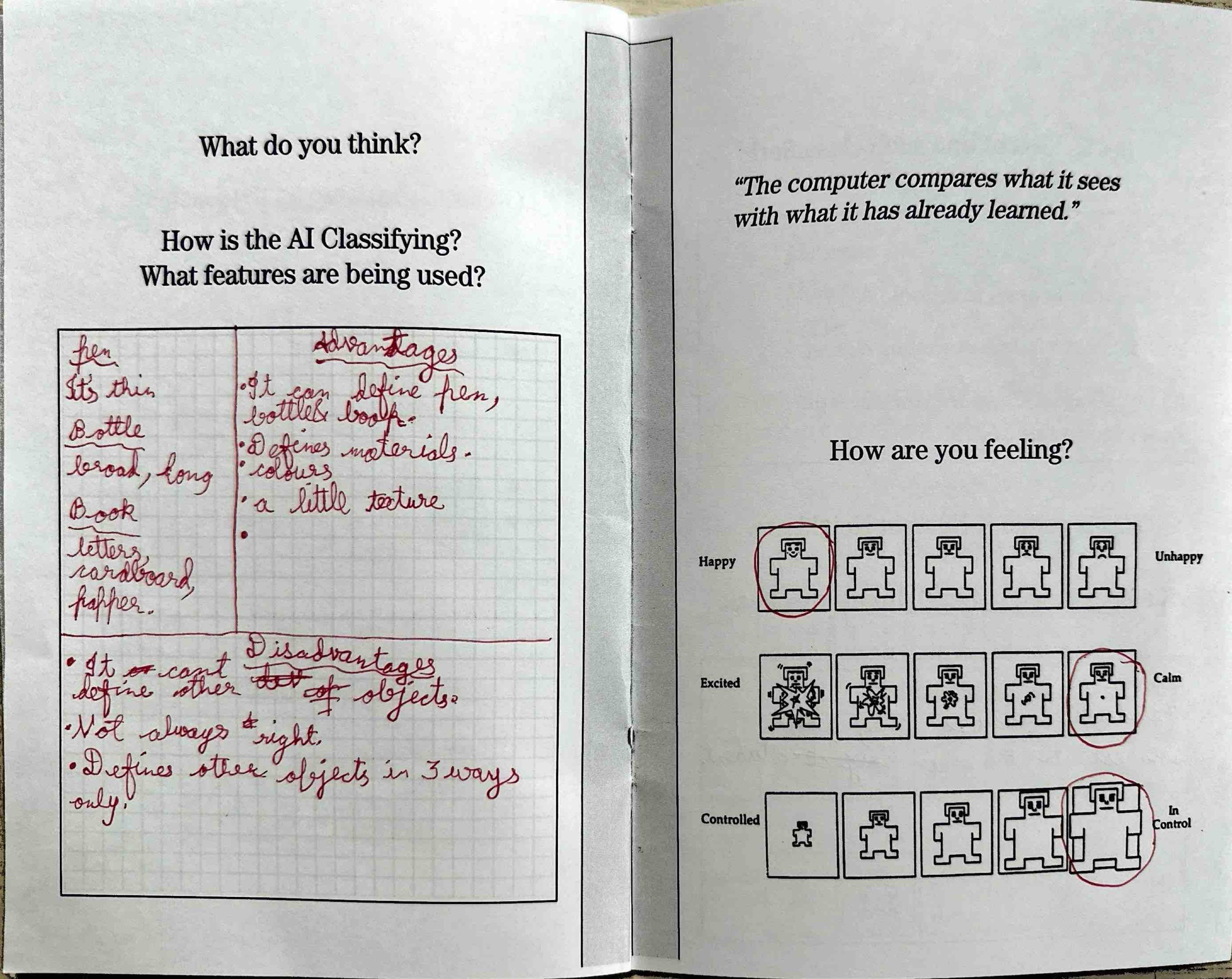 Image of a filled worksheet